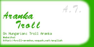 aranka troll business card